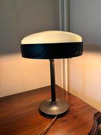 Art Nouveau bronzen lamp met glazen kap, Huis en Inrichting, Lampen | Tafellampen, Ophalen, Gebruikt, Glas, Minder dan 50 cm