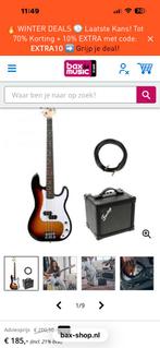 FazleyFPB118 Sunburst elektrische basgitaar+versterker+kabel, Muziek en Instrumenten, Ophalen of Verzenden, Nieuw