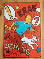 KUIFJE Metalen Wandbord tintin strip kado poster, Verzamelen, Ophalen of Verzenden, Kuifje, Nieuw, Beeldje of Figuurtje
