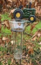 Metalen regenmeter met gietijzeren tractor en glas RM141, Tuin en Terras, Tuinstekers, Nieuw, Ophalen of Verzenden