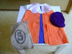 pieten oranje/blauwe cape met grote kraag pet snoepzak 1mt, Diversen, Sinterklaas, Ophalen of Verzenden, Zo goed als nieuw