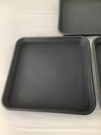 Onderzetters 3x v planten vierkant + kleine plantenpotjes, Tuin en Terras, Bloempotten, Ophalen, Kunststof, Tuin, Zo goed als nieuw