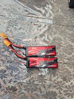 2x ERC 2S 5300mAh 100C LiPo Batterijen - Zo Goed Als Nieuw, Hobby en Vrije tijd, Ophalen of Verzenden, Zo goed als nieuw