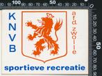 Sticker: KNVB - Afdeling Zwolle - Sportieve recreatie, Verzamelen, Stickers, Sport, Ophalen of Verzenden