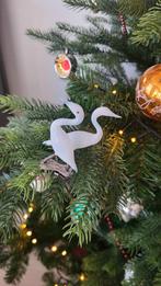 Antieke Kerstbal Opaline Zwaantjes, Ophalen, Gebruikt, Versiering, Kerst of Sinterklaas