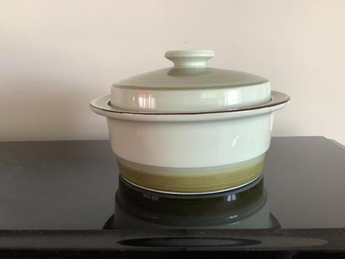 Fiffjo Flint dekschaal(terrine) V555 pistachegroen met salie, Verzamelen, Retro, Huis en Inrichting, Ophalen of Verzenden