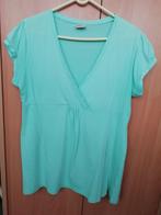 Dames shirt topje met korte mouw kleur aqua maat L/XL, Zo goed als nieuw, Korte mouw, Verzenden, Blauw