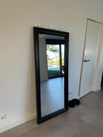 Grote Rechthoekige Spiegel met Donkere Lijst, Ophalen of Verzenden, Zo goed als nieuw, 150 tot 200 cm, Rechthoekig