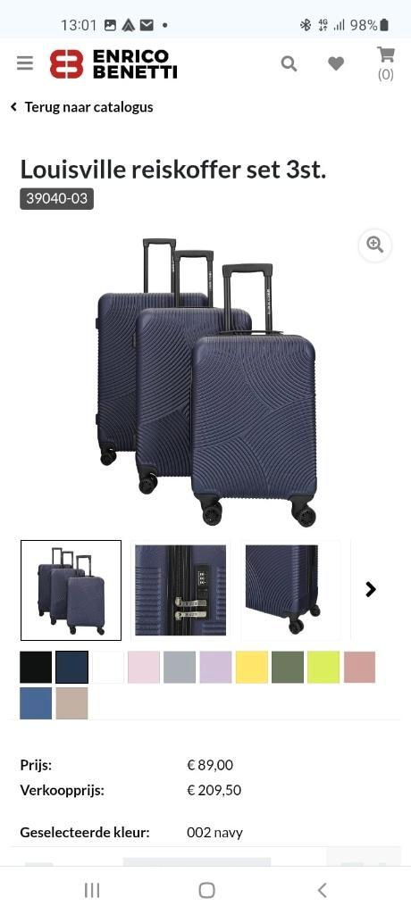 Enricobenetti koffers hard met reis/ maat 76x68x55cm, Sieraden, Tassen en Uiterlijk, Koffers, Nieuw, Hard kunststof, 70 cm of meer