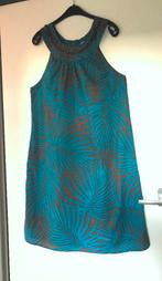 blauw turquoise jurk met kraaltjes - nieuw - 38/40 katoen, Maat 38/40 (M), Blauw, Nieuw, Ophalen of Verzenden