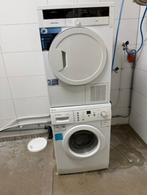 wasmachine (8 maand oud) + droger, Ophalen, Gebruikt, 1600 toeren of meer, 85 tot 90 cm