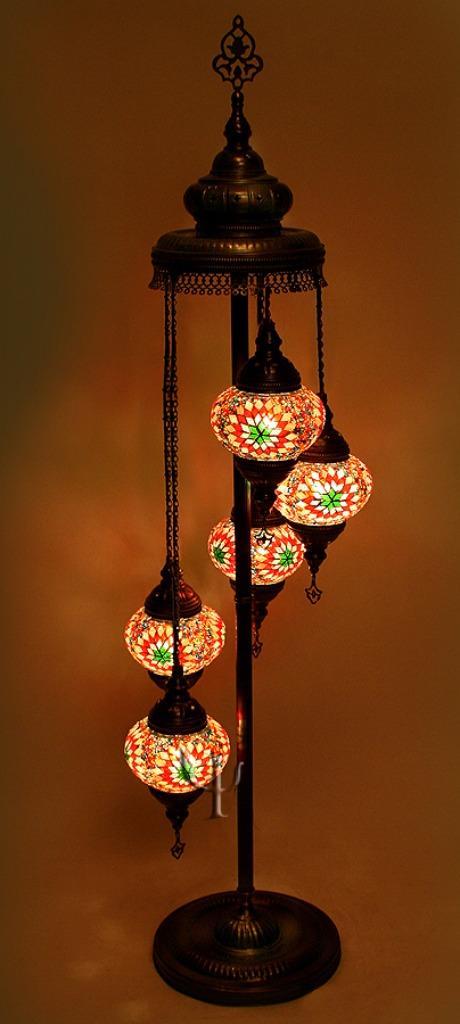 Oosterse Arabische Turkse Marokkaanse vloerlamp set 4/5/7, Huis en Inrichting, Lampen | Vloerlampen, Nieuw, 150 tot 200 cm, Glas