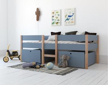 Alto kajuitbed met lades - 90x200 - Antraciet beschikbaar voor biedingen