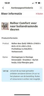 Deurhor NIEUW afmeting bxh 1090x2160 mm, Doe-het-zelf en Verbouw, Deuren en Horren, Ophalen, Nieuw, 120 cm of meer, Minder dan 200 cm