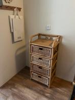 Rotan bamboe ladekast vintage 4 lades, Ophalen, 50 tot 100 cm, 3 of 4 laden, Minder dan 100 cm