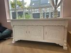 Prachtige Jachtkast dressoir - wit geschilderd houtsnijwerk, Huis en Inrichting, Ophalen, Gebruikt, 100 tot 150 cm, 150 tot 200 cm