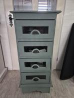 Ladekastje met 4 lades met glasdoorkijk., Ophalen, Gebruikt, 50 tot 100 cm, Minder dan 100 cm