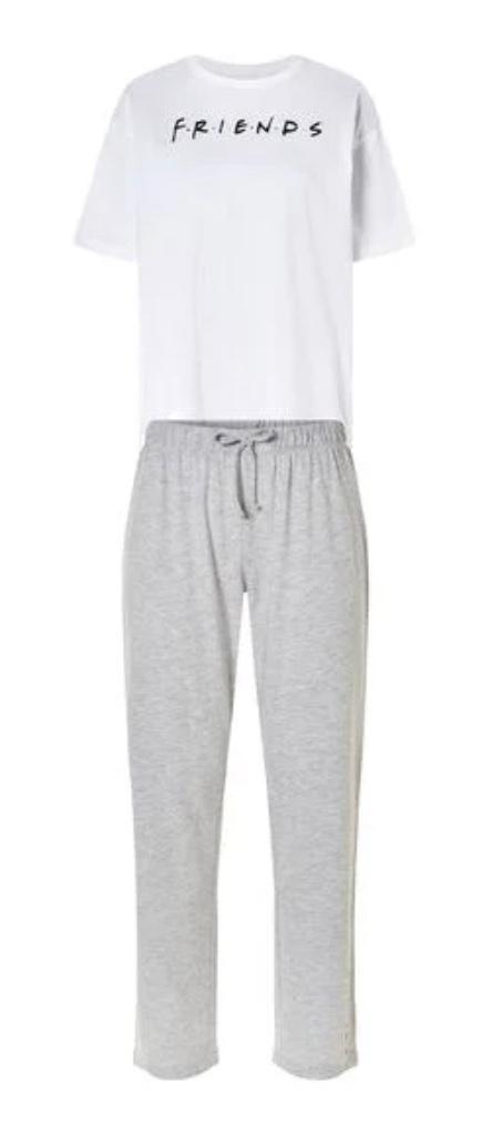 THUIS KLEDING ENSEMBLE "FRIENDS"* NIEUW MET LABEL, Kleding | Dames, Huispakken, Nieuw, Maat 38/40 (M), Grijs, Ophalen of Verzenden