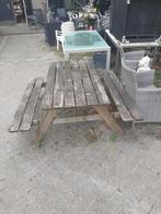 Picknicktafel, picknick tafel, Tuin en Terras, Picknicktafels, Ophalen, Gebruikt, Rechthoekig, Hout