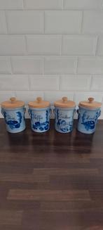 Compleet/puntgaaf set Keulse potten koffie,thee,suiker,zout, Antiek en Kunst, Ophalen