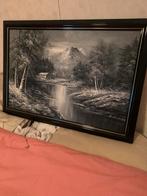 Prachtig schilderij winter landschap, Ophalen, Zo goed als nieuw, Schilderij, 50 tot 75 cm