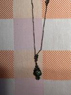 Antieke Ketting met Roos Hanger, Gebruikt, Ophalen of Verzenden, Groen, Overige materialen