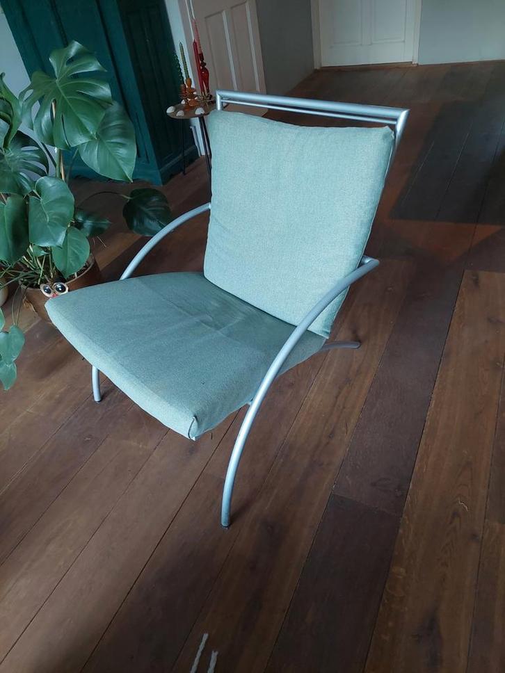 Leolux Lounge Stoel, Huis en Inrichting, Stoelen, Zo goed als nieuw, Eén, Metaal, Stof, Zwart, Ophalen