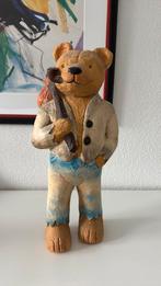 Zwaar handgemaakt beeld van steen van een beer, Verzamelen, Ophalen of Verzenden, Zo goed als nieuw, Dier