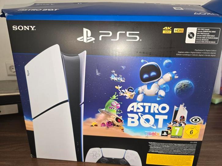 PlayStation 5 Digital Edition Slim Astro Bot, Spelcomputers en Games, Spelcomputers | Sony PlayStation 5, Zo goed als nieuw, Ophalen of Verzenden