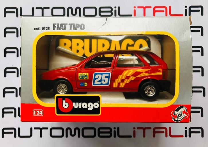 Fiat Tipo #25 rosso BBurago schaal 1:24, Hobby en Vrije tijd, Modelauto's | 1:24, Nieuw, Auto, Bburago, Ophalen of Verzenden