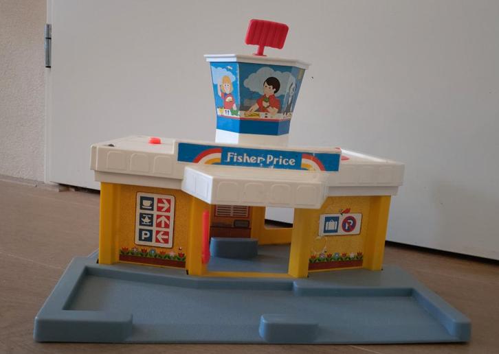 Fisher Price verkeerstoren vliegveld, vintage, Kinderen en Baby's, Speelgoed | Fisher-Price, Gebruikt, Overige typen, Ophalen of Verzenden