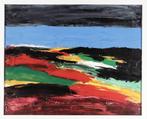 André van der Vossen - abstract landschap - olieverf uit '59, Ophalen of Verzenden