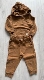 H&M cognac bruin joggingpak capuchon hoodie broek setje 80, Kinderen en Baby's, Babykleding | Maat 80, Gebruikt, Jongetje of Meisje