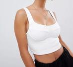 White seam crop top (asos), Kleding | Dames, Wit, Ophalen of Verzenden, Zonder mouw, Maat 34 (XS) of kleiner