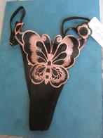 Sexy string met vlinder zwart (NIEUW), Geen merk, Ophalen of Verzenden, Zwart, String
