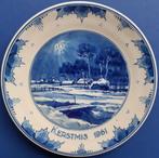 Kerstmis 1961 Porceleyne Fles 18cm (6) Sneeuwlandschap ster, Antiek en Kunst, Verzenden