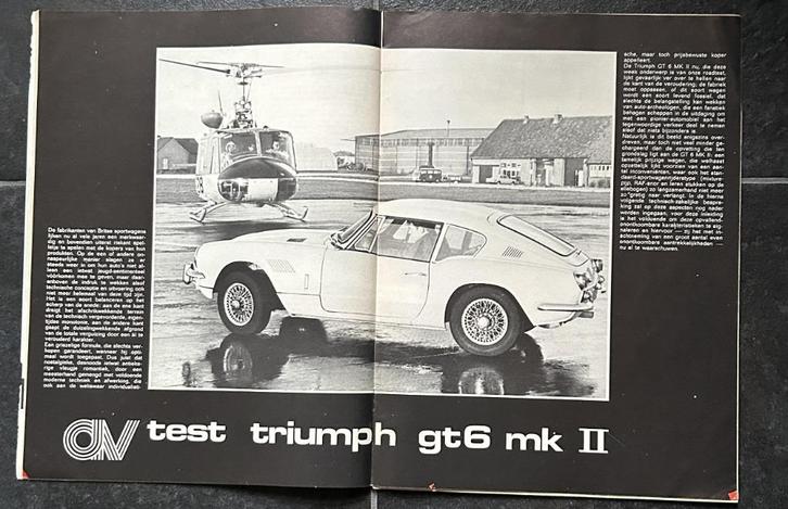 Triumph GT6 MK2 ( MK II ) test in Autovisie 1969, Boeken, Auto's | Folders en Tijdschriften, Gelezen, Overige merken, Ophalen of Verzenden