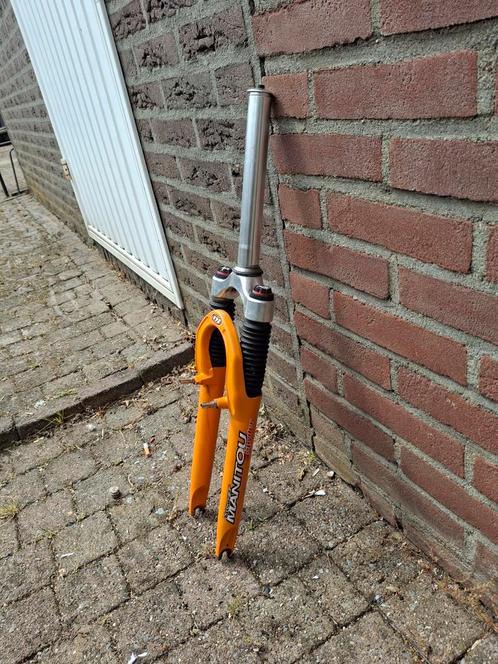 Manitou Spyder 26 inch vintage voorvering, Fietsen en Brommers, Fietsonderdelen, Gebruikt, Mountainbike, Voorvork, Ophalen of Verzenden