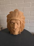 Houten Indianen hoofd, Antiek en Kunst, Ophalen