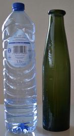 antieke postelein fles / voorraadfles mondgeblazen ? w12, Ophalen