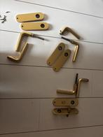 Deurgrepen goudkleurig - 1 badkamer, 2 normaal, Doe-het-zelf en Verbouw, Hang- en Sluitwerk, Ophalen, Gebruikt