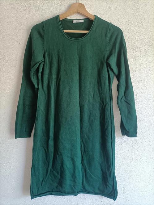 Donkergroen jurkje lange mouwen Edc S, Kleding | Dames, Jurken, Gedragen, Maat 36 (S), Groen, Boven de knie, Ophalen
