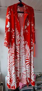 Vintage Vossen Badjas/Kamerjas Rood Wit Maat L, Maat 42/44 (L), Vossen, Ophalen of Verzenden, Gedragen