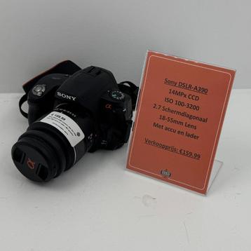 Sony DSLR-A390 Camera | Met SAL1855 lens | Met accu en lader beschikbaar voor biedingen