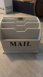 Houten bureau/kantoor brievenhouder (posthouder) – wit –, Ophalen, Zo goed als nieuw