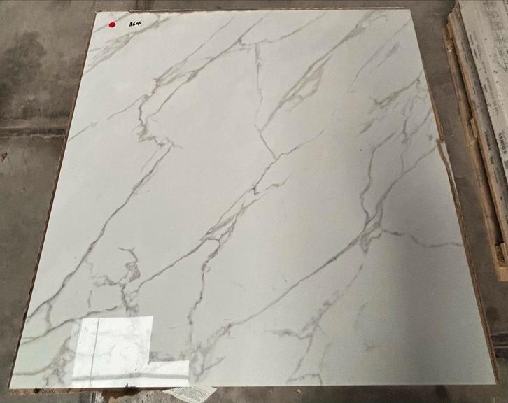 Vloertegels Douglas Jones Marmer Lincoln Wit 120x120, Doe-het-zelf en Verbouw, Tegels, Nieuw, Vloertegels, Marmer, 60 cm of meer