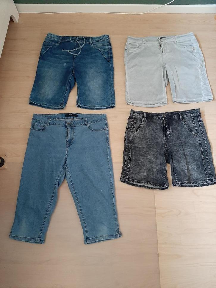 3 korte spijkerbroeken en driekwart spijkerbroek dames, Kleding | Dames, Spijkerbroeken en Jeans, Gedragen, W30 - W32 (confectie 38/40)