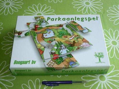 Parkaanlegspel - uitgegeven door Boogaart BV, Hobby en Vrije tijd, Gezelschapsspellen | Bordspellen, Zo goed als nieuw, Een of twee spelers