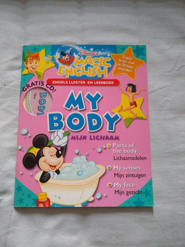 Disney's Magic English luister- en leerboek My Body met CD, Boeken, Kinderboeken | Jeugd | onder 10 jaar, Zo goed als nieuw, Ophalen of Verzenden