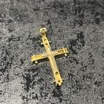 14k gouden kruis hanger massief, Ophalen of Verzenden, Zo goed als nieuw, Goud